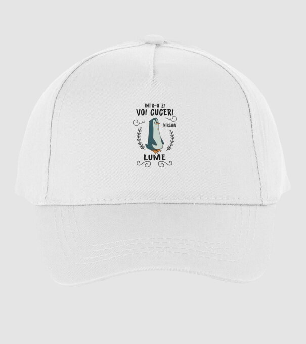 Într-o zi voi cuceri întreaga lume model alb pe tricou