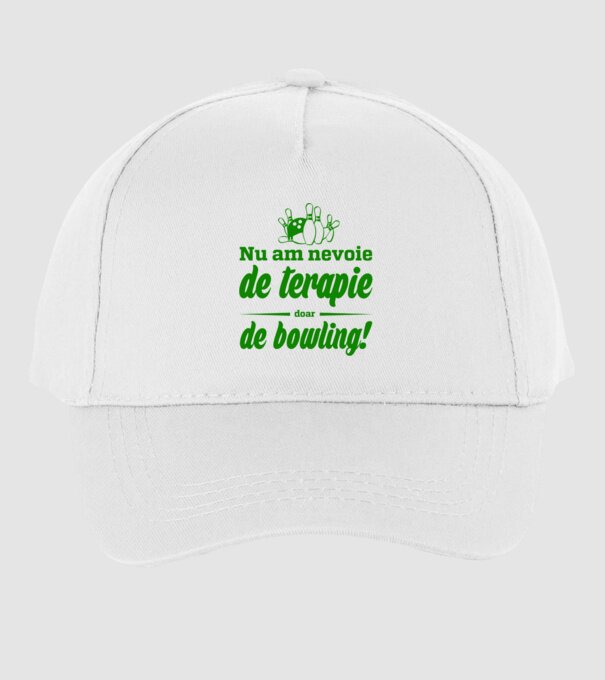 nu am nevoie de terapie doar de bowling model alb pe tricou