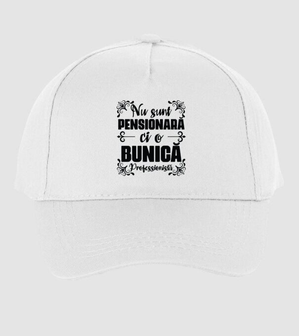 Nu sunt pensionară, ci o bunică profesionistă model alb pe tricou