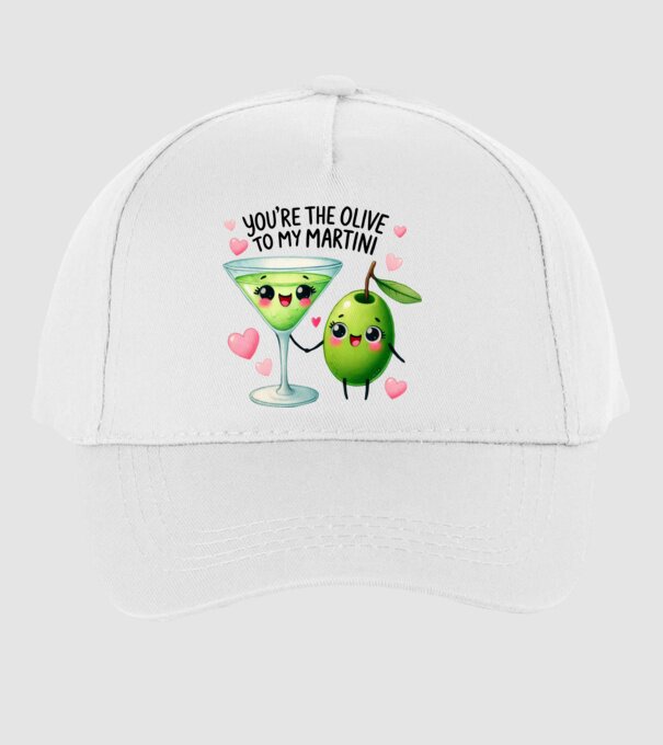 Olive to my Martini model alb pe tricou