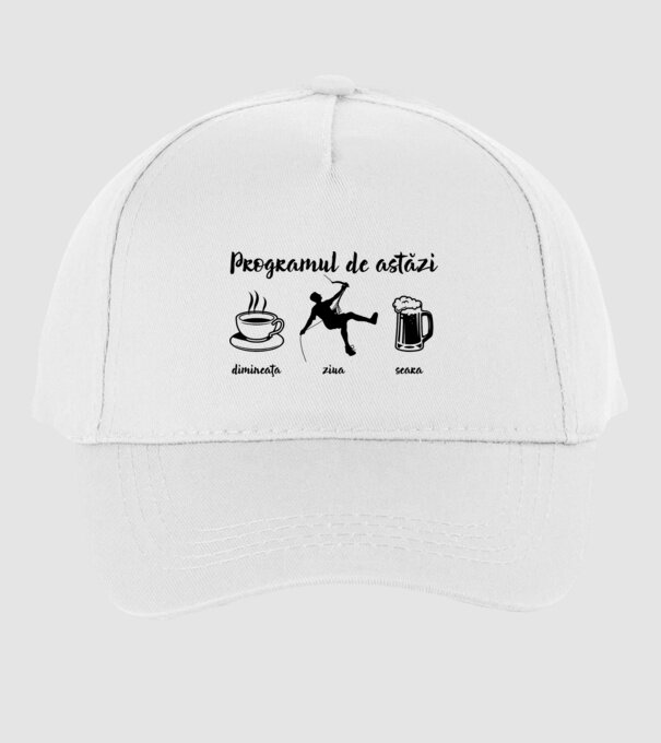 programul de astăzi: dimineața, ziua, seara model alb pe tricou
