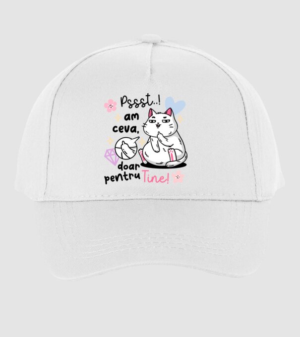 Pssst, am ceva doar pentru tine! model alb pe tricou
