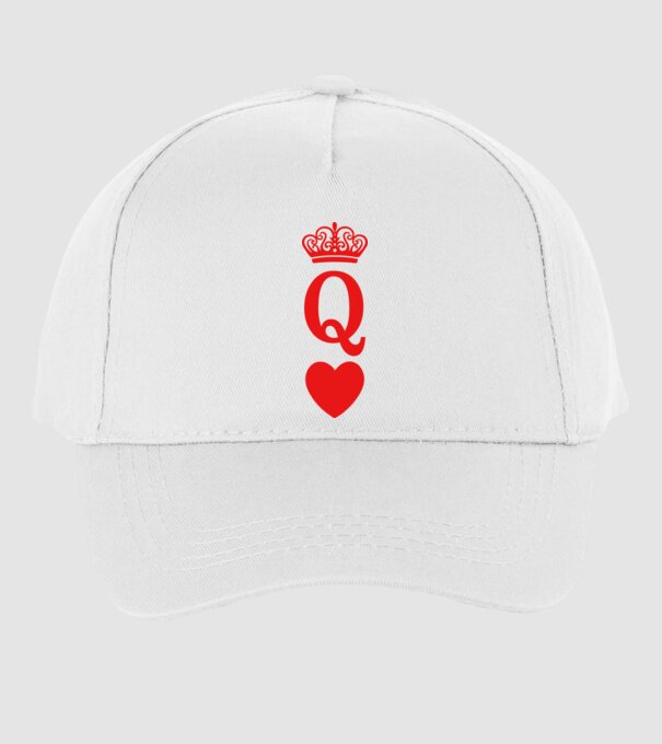 Queen model alb pe tricou