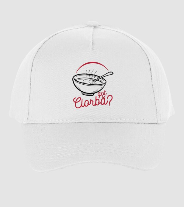 România Got ciorbă model alb pe tricou