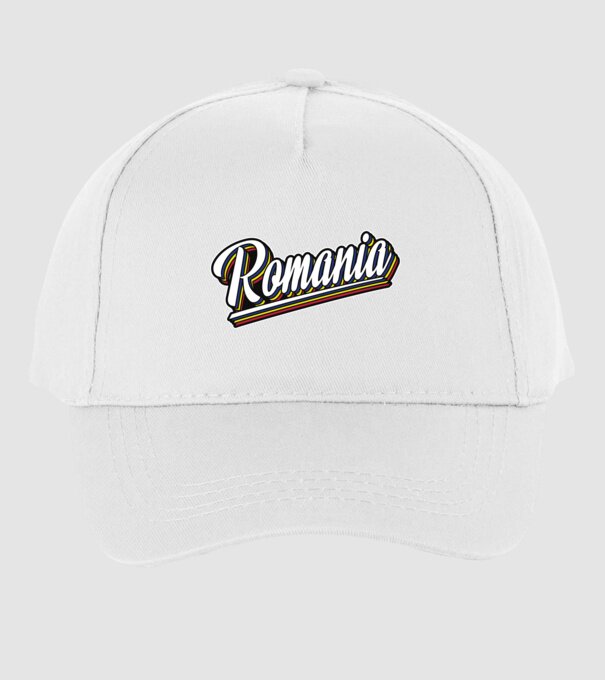 România retro model alb pe tricou