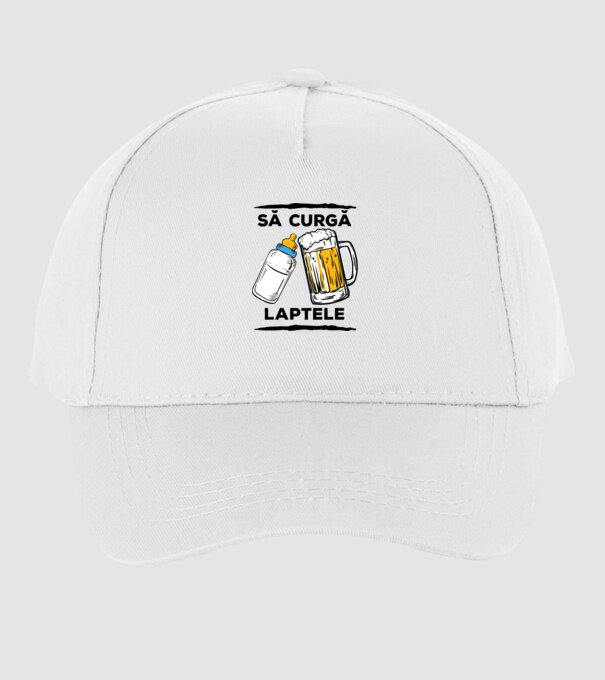 să curgă laptele! model alb pe tricou