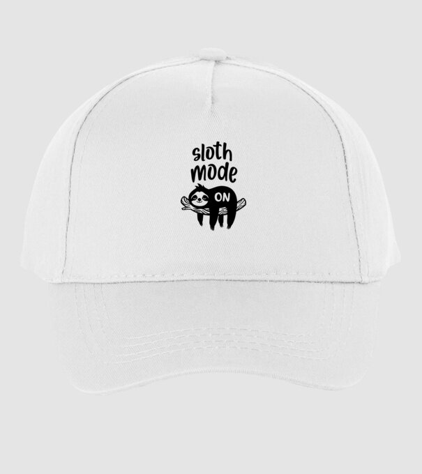 Sloth mode on model alb pe tricou
