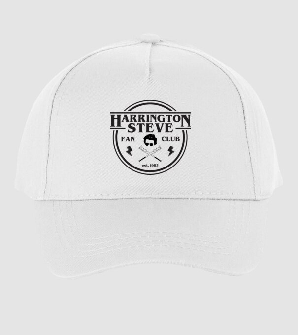 steve harrington fan club est 1983 model alb pe tricou