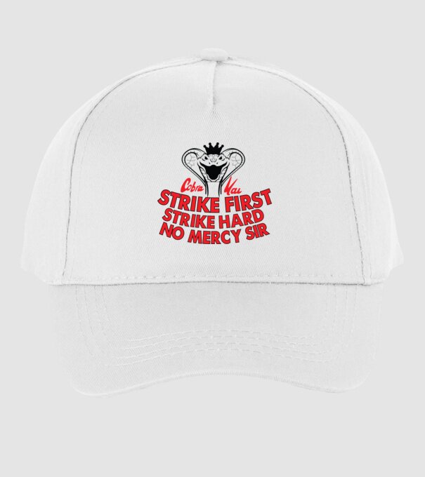 Strike first strike hard logo model alb pe tricou
