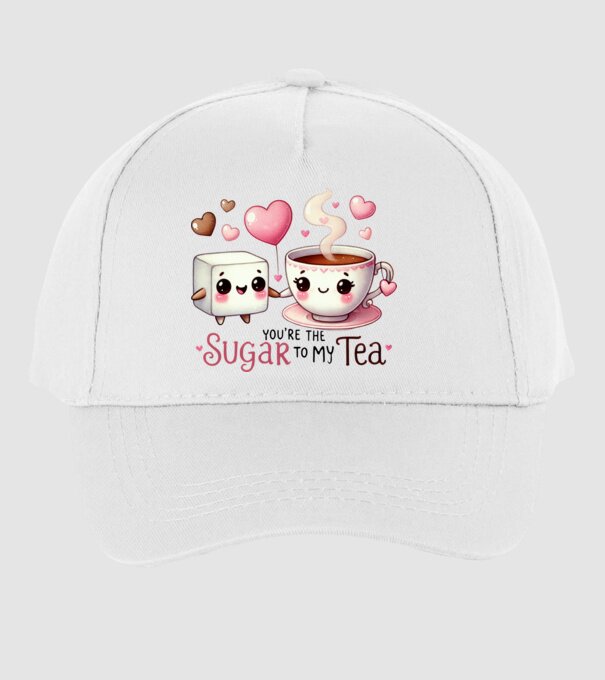 Sugar to my Tea model alb pe tricou