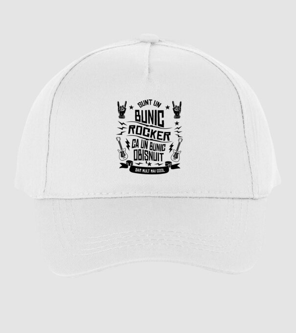 Sunt un bunic rocker, ca un bunic obișnuit, dar mult mai cool model alb pe tricou