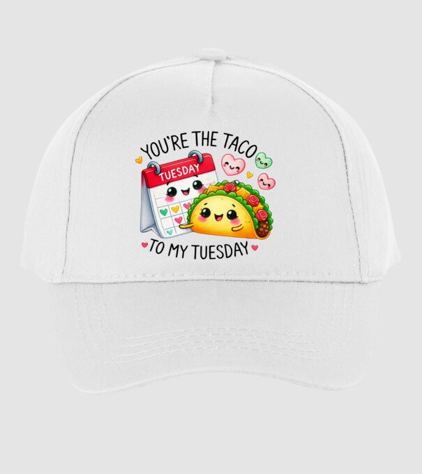 Taco to my Tuesday model alb pe tricou