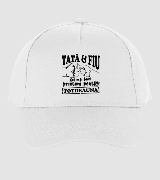 tată & fiu - cei mai buni prieteni pentru totdeauna model alb pe tricou
