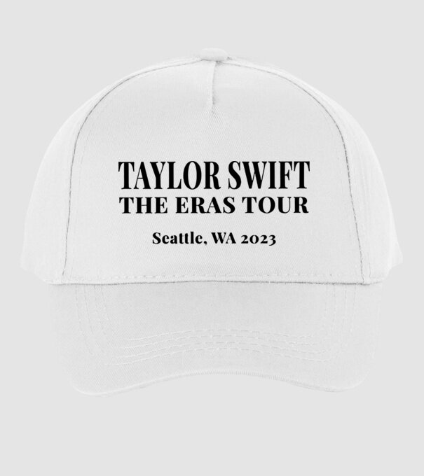 Taylor Swift Eras tour text2 model alb pe tricou