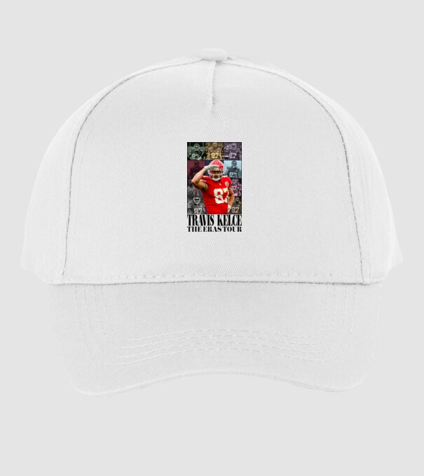 Taylor Swift Eras Travis Kelce model alb pe tricou