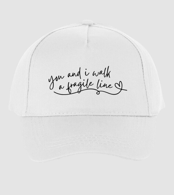 Taylor Swift you and i walk a fragile line model alb pe tricou
