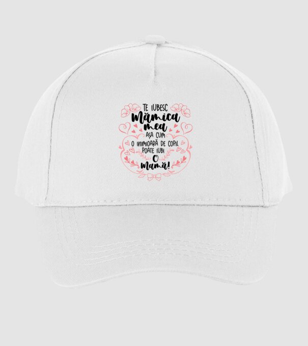 Te iubesc mămica mea model alb pe tricou