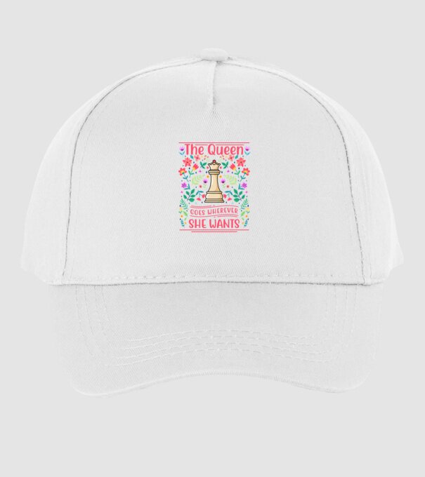 the queen goes wherever she wants model alb pe tricou
