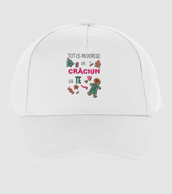 Tot ce-mi doresc de Crăciun să TE om alb model alb pe tricou