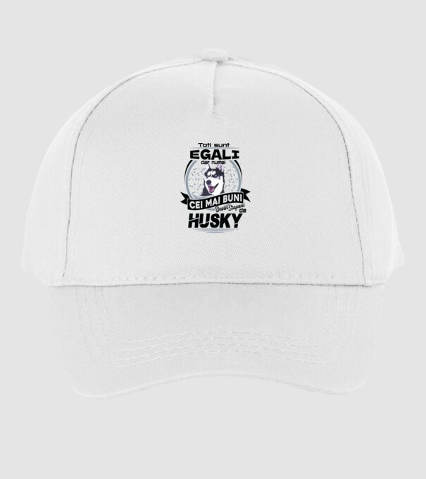 Toți sunt egali, dar numai cei mai buni devin stăpâni de husky model alb pe tricou