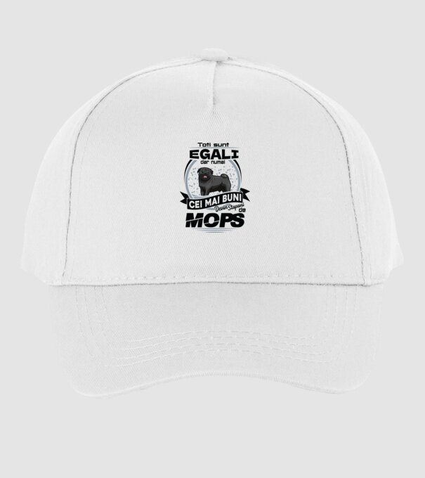 Toți sunt egali, dar numai cei mai buni devin stăpâni de mops model alb pe tricou