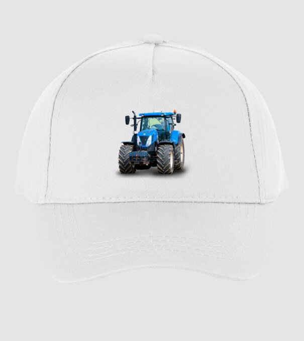 TRACTOR model alb pe tricou