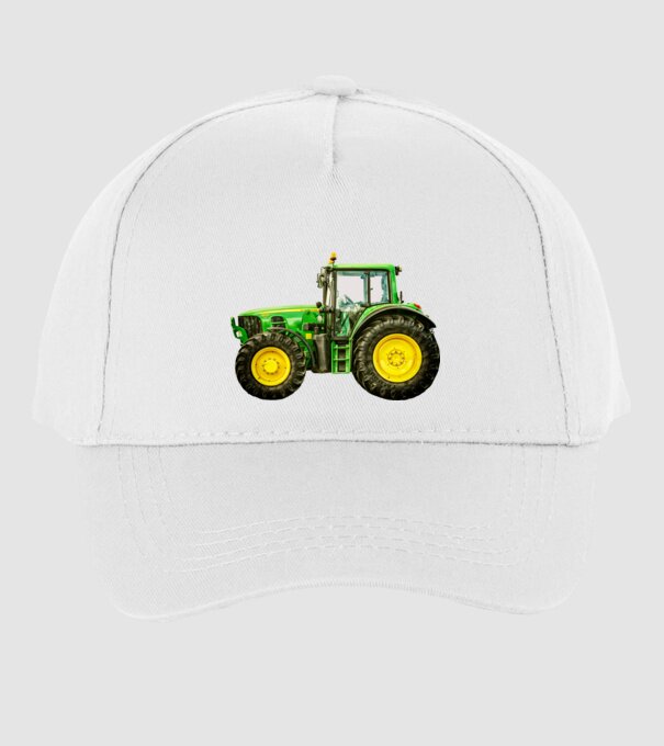 TRACTOR model alb pe tricou