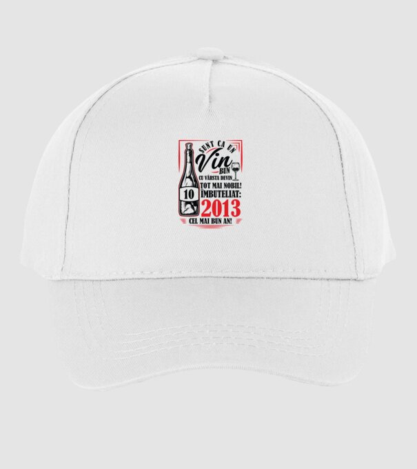 Un Vin Bun 10  2013 model alb pe tricou