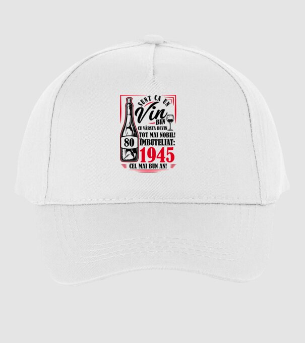 Un Vin Bun 1945 - Alb model alb pe tricou