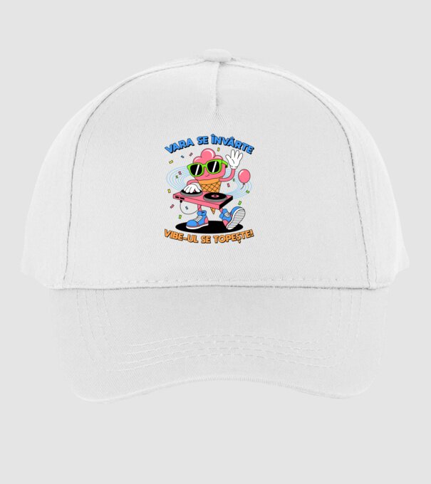Vara se învârte model alb pe tricou
