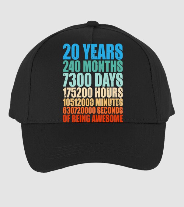 20 years of being awesome model negru pe tricou