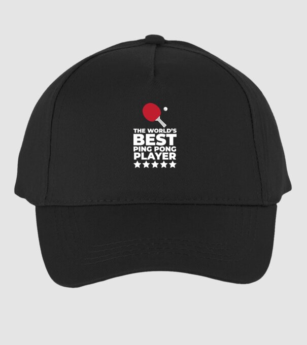 Cel mai bun jucător ping-pong engleză model negru pe tricou