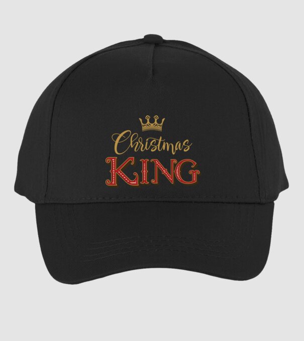Christmas King model negru pe tricou