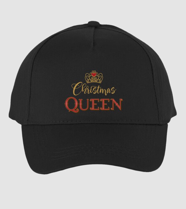 Christmas Queen model negru pe tricou