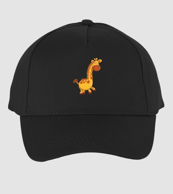 Cute giraffe model negru pe tricou