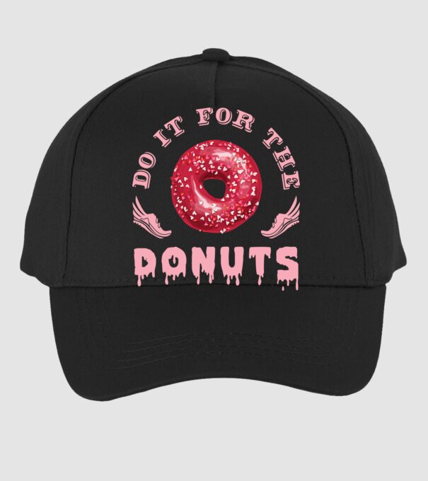 Do it for the donuts model negru pe tricou