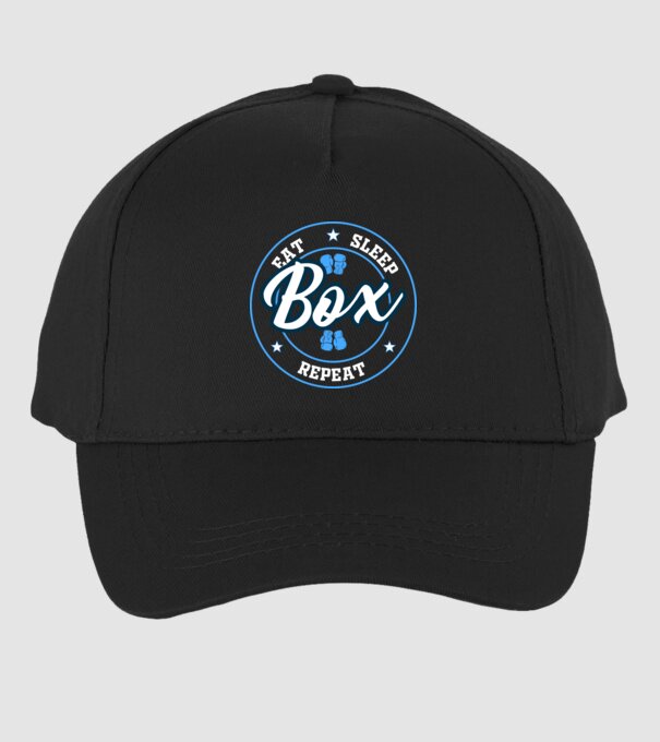 eat sleep box repeat model negru pe tricou