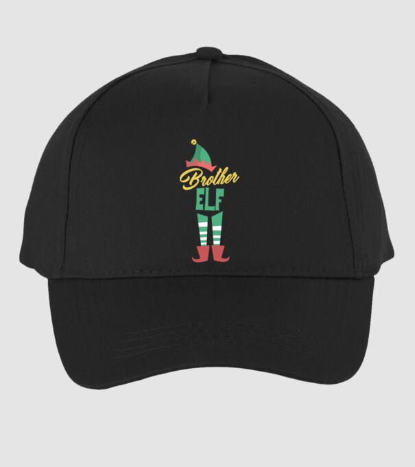 Elf family brother model negru pe tricou