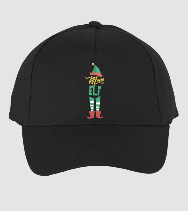 Elf family mom model negru pe tricou