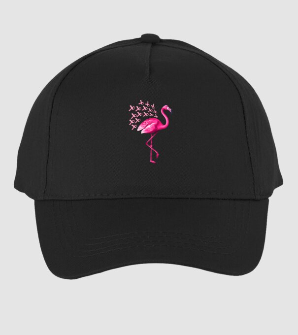 Flamingo pink model negru pe tricou