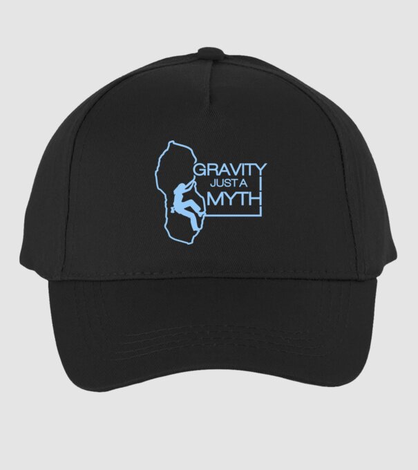 Gravity just a myth model negru pe tricou