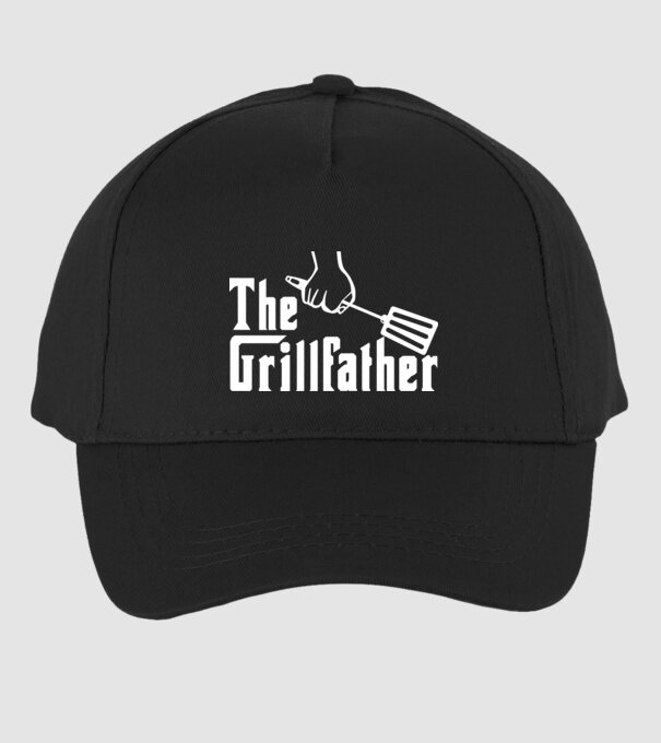 GrillFather model negru pe tricou