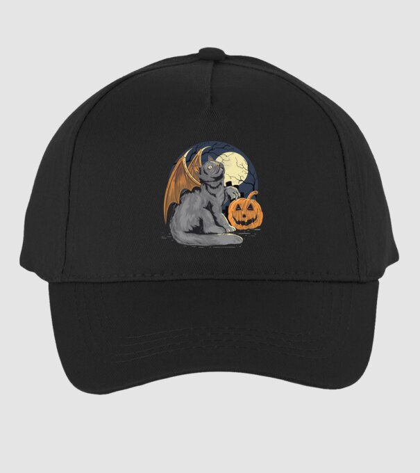 Halloween cica model negru pe tricou