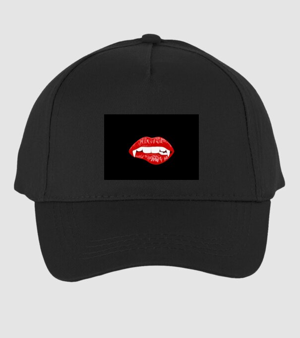 HALLOWEEN gură de vampir model negru pe tricou