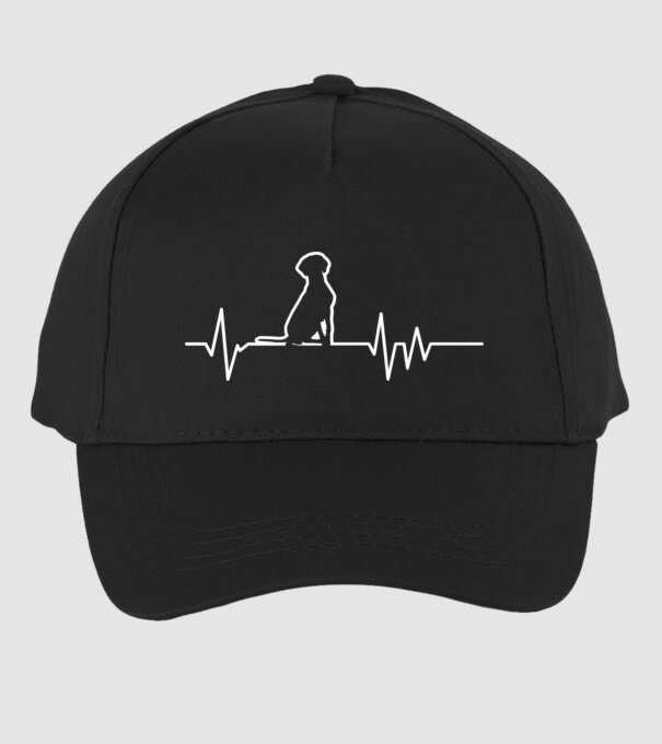 Heartbeat line Vijla model negru pe tricou