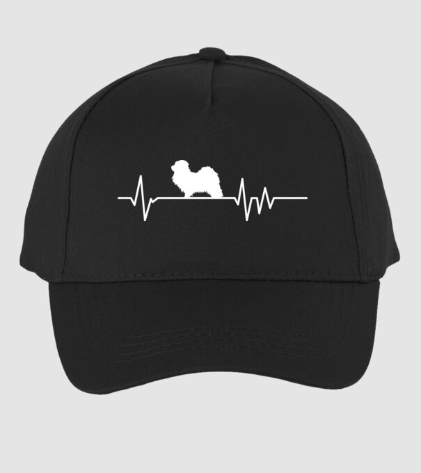 Heartbeat silueta Havanez model negru pe tricou