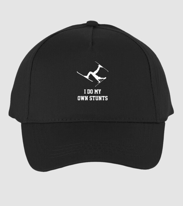 I do my own stunts model negru pe tricou