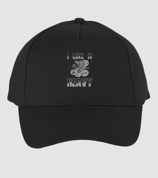 I like it heavy model negru pe tricou