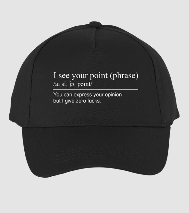 I see your point model negru pe tricou