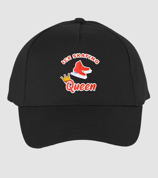 Ice skatin Queen model negru pe tricou